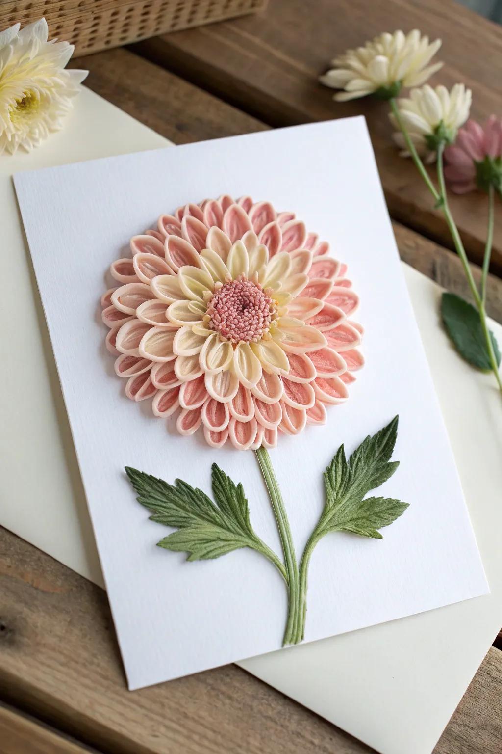 Craft a timeless Mother's Day card with pasta creations&mdash;where simplicity meets nostalgia in a beautiful bloom.