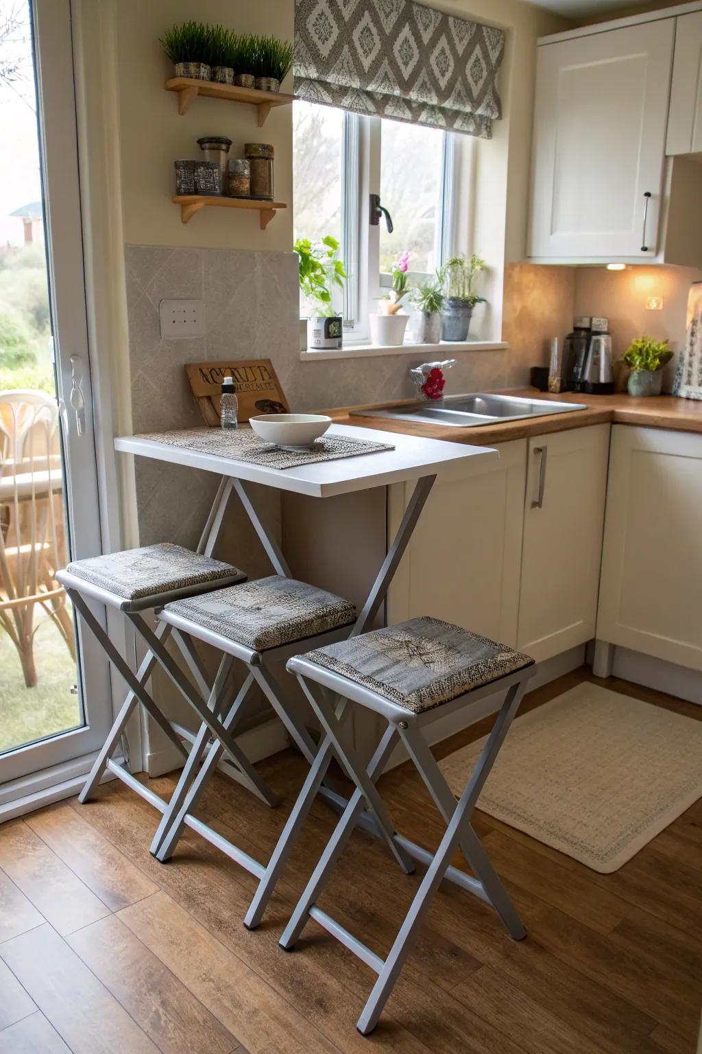 These pub tables, perfect for compact spaces, save area without skimping on style.