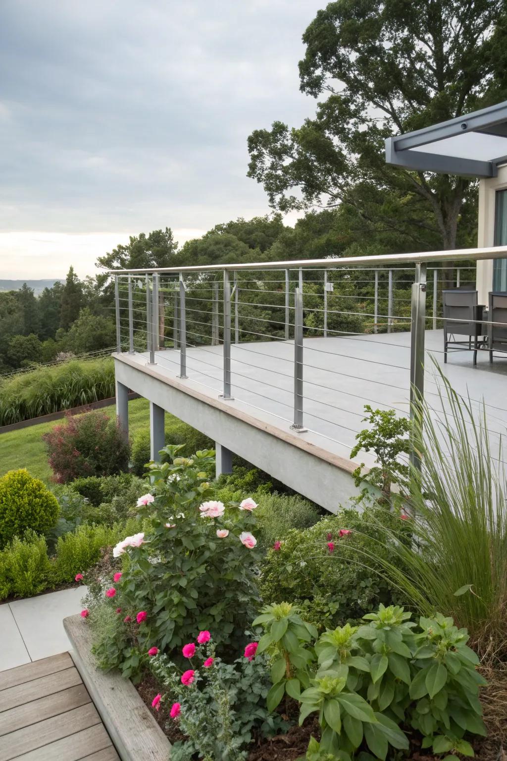 Inject a hint of refinement through elegant deck supports.