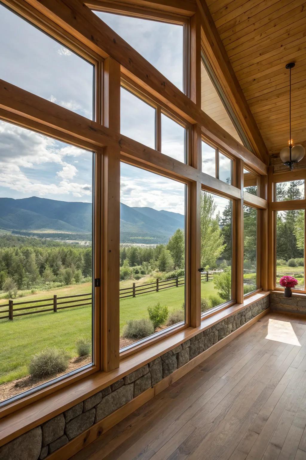 Generous windows usher light and nature into your living space.