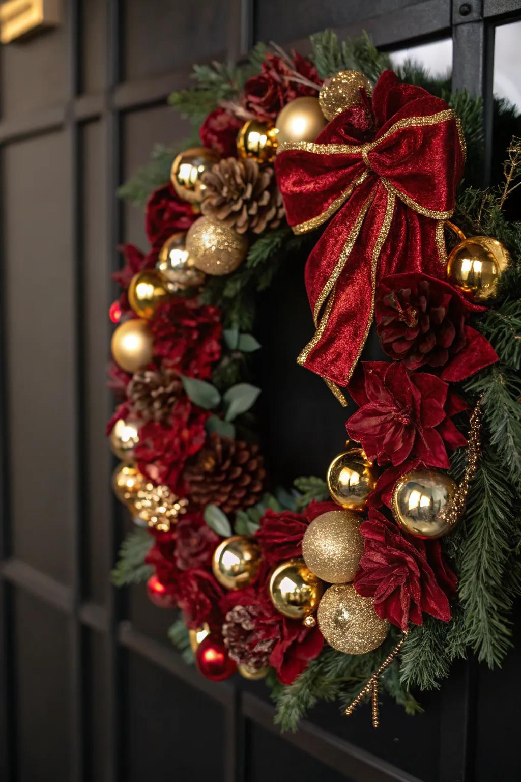 Luxurious textures with velvet and metallic radiance.
