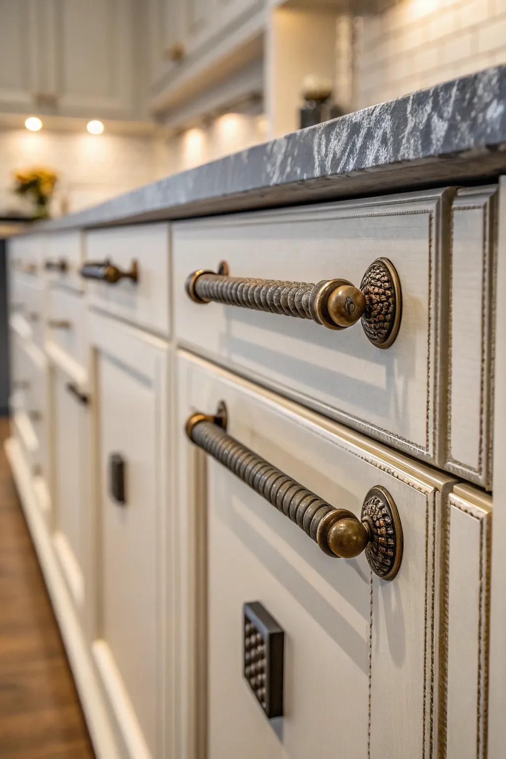 Bring personality to your cabinets with distinctive fittings.
