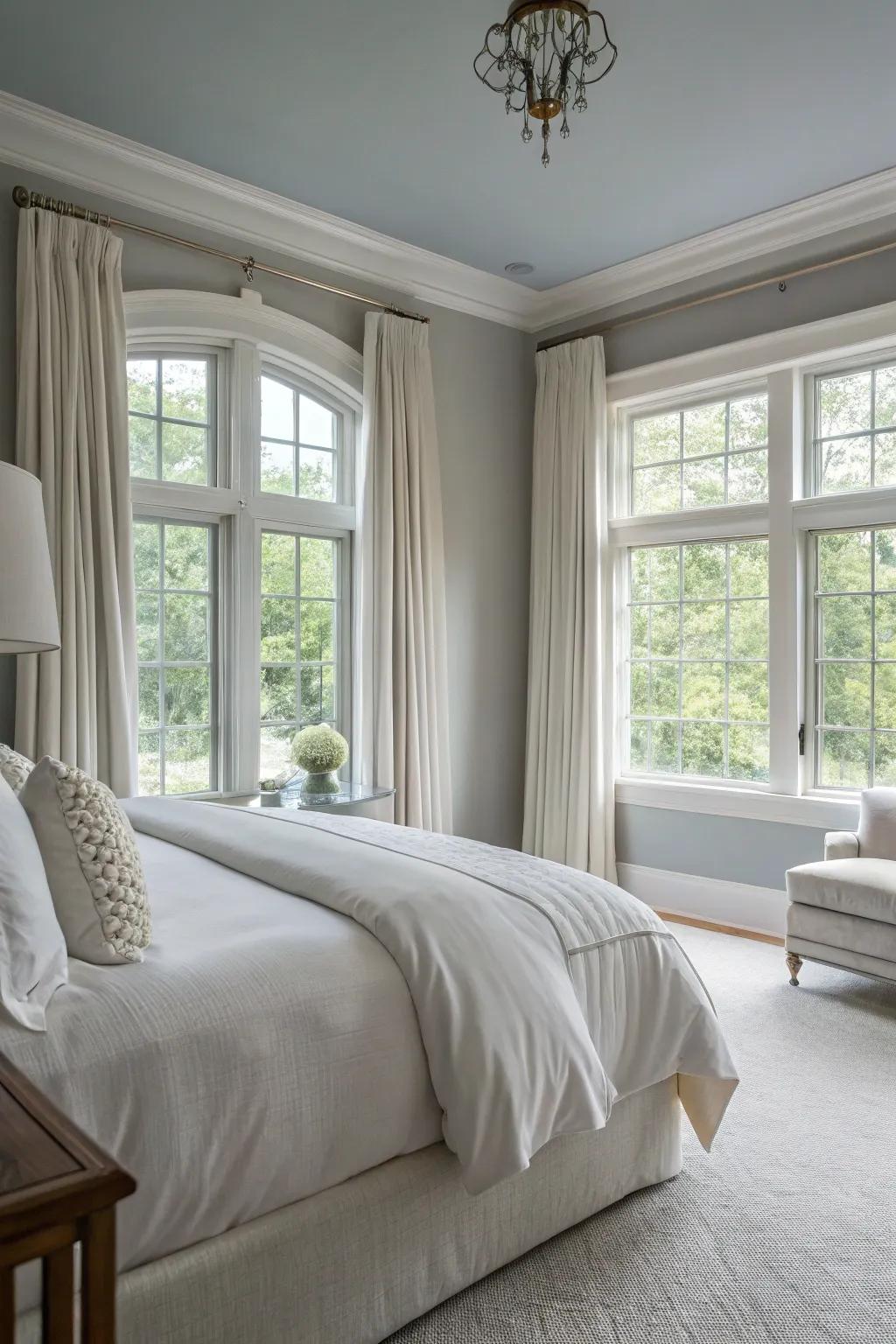 Natural light enhances the warmth of Gentle Gray walls.