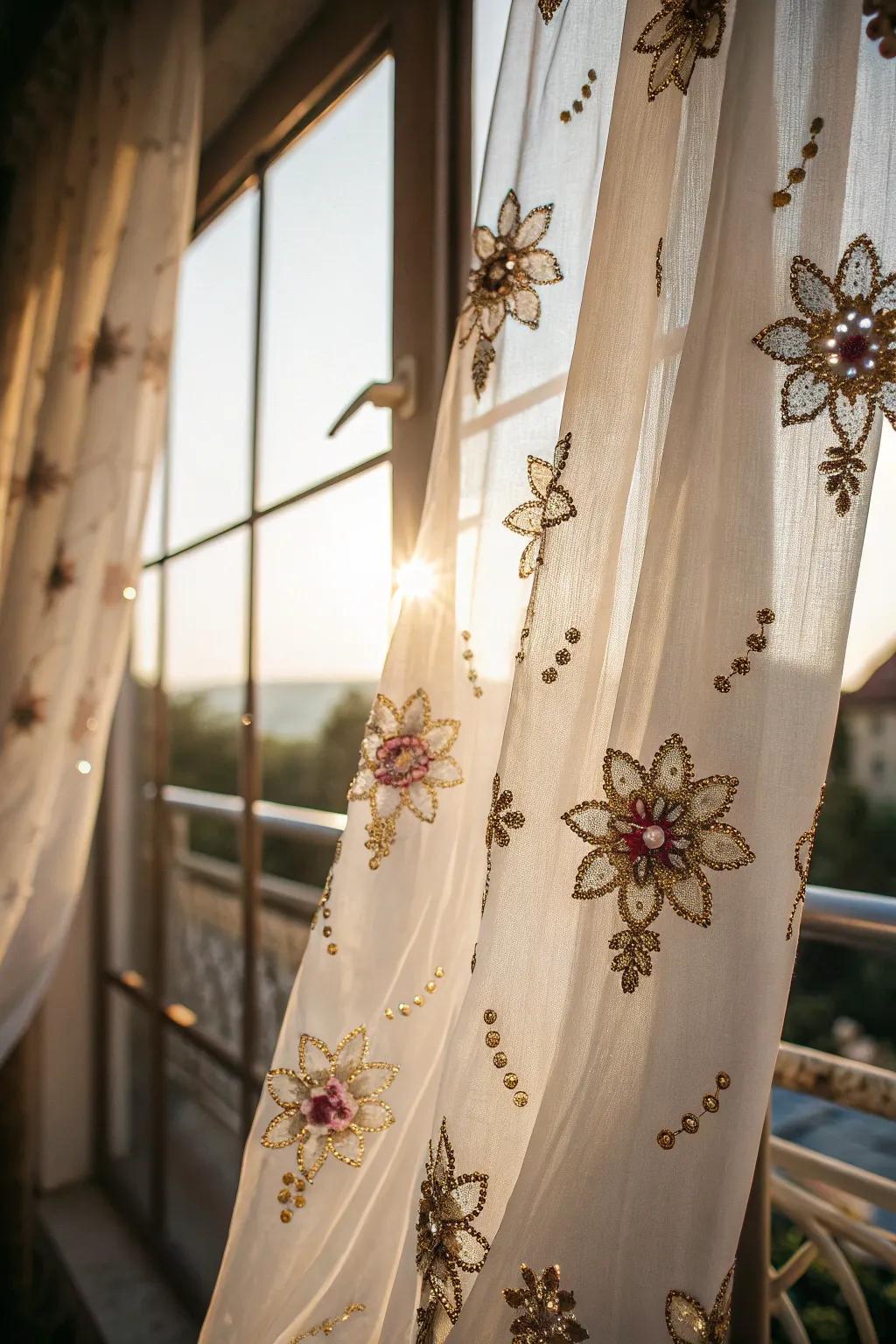 Petal gem patterns keep the spirit of spring alive indoors.