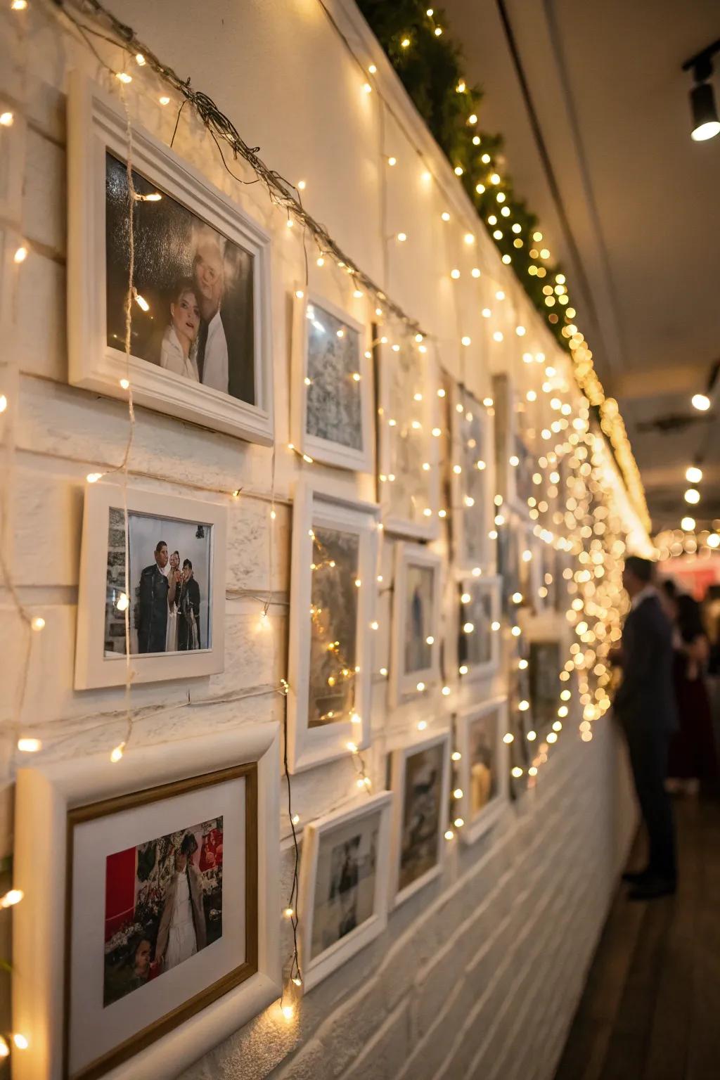 An image exhibit personalizes your celebratory area.