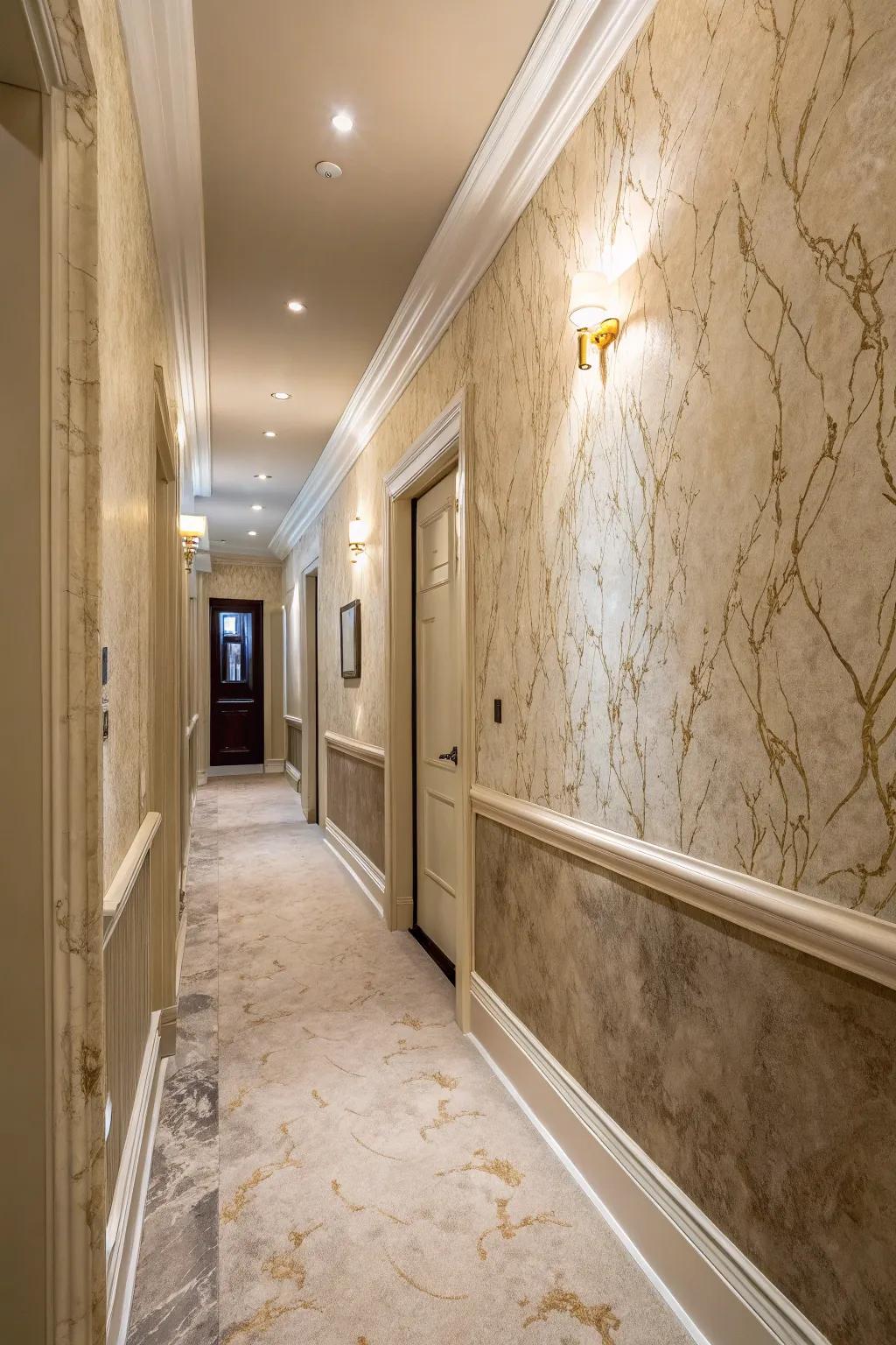 Embossed finish coating enriches any plane with depth and fascination.