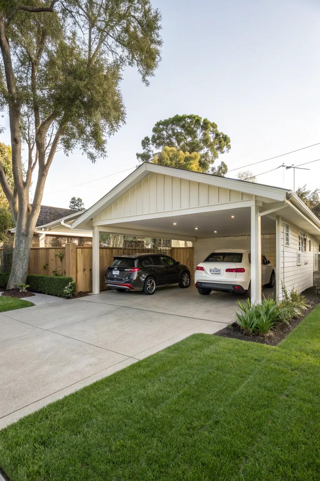 A car shelter that can be changed to fit your needs.