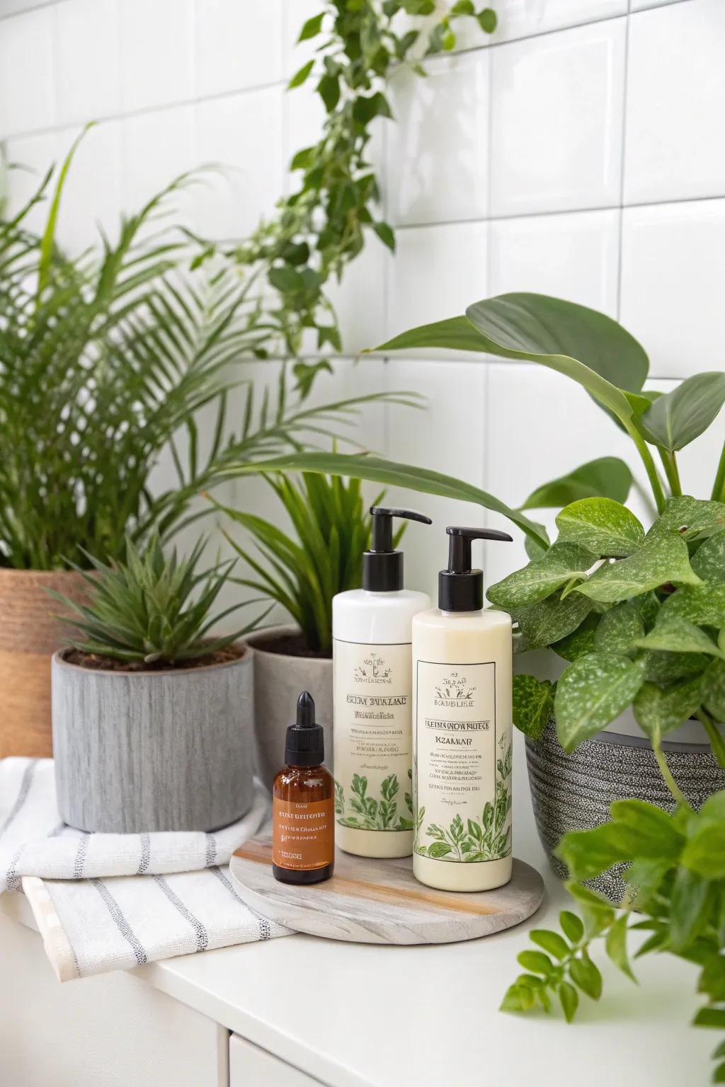 Breathe vitality into your presentation with greenery.