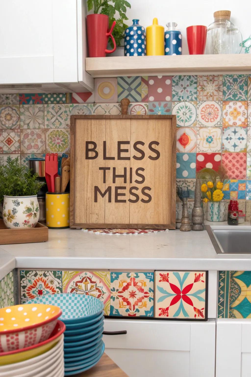 Celebrate life's little messes with humor and style.