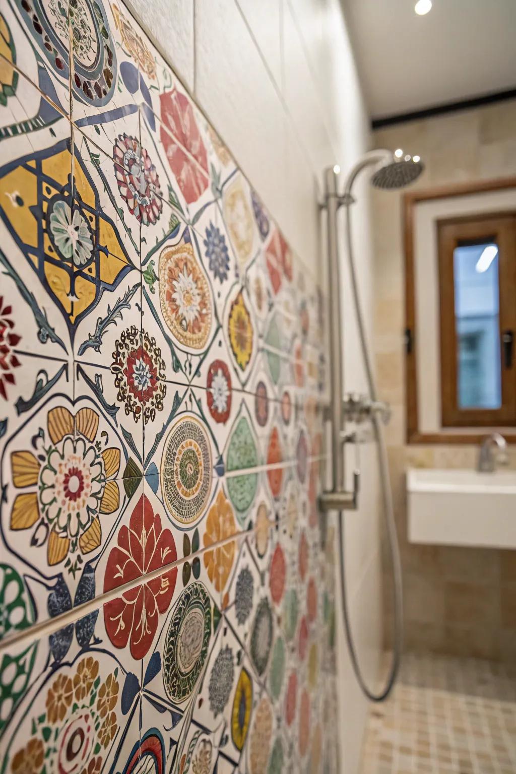 Detailed surfaces encourage innovative and elaborate shower plans.