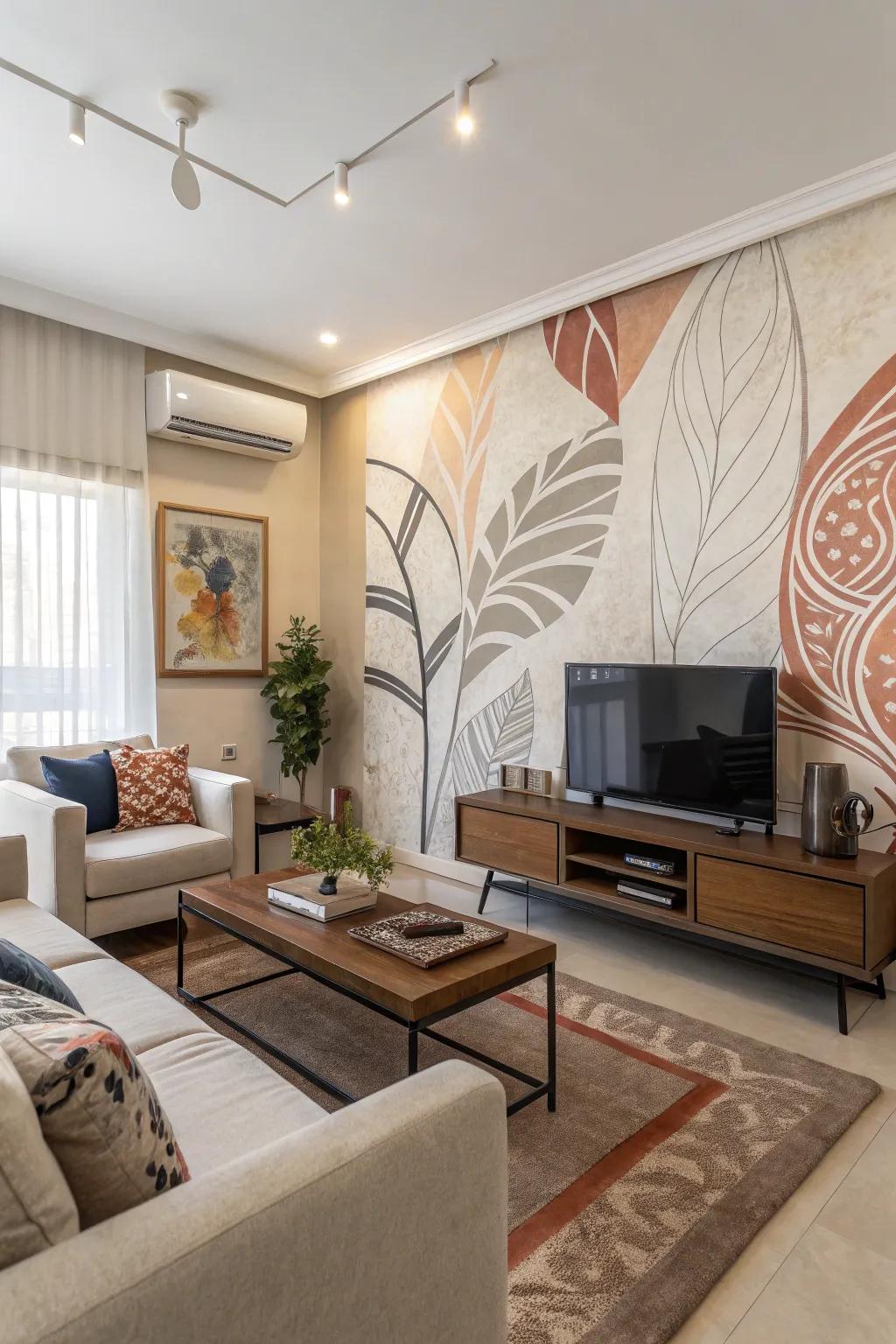 Showcase your style with abstract wall designs.