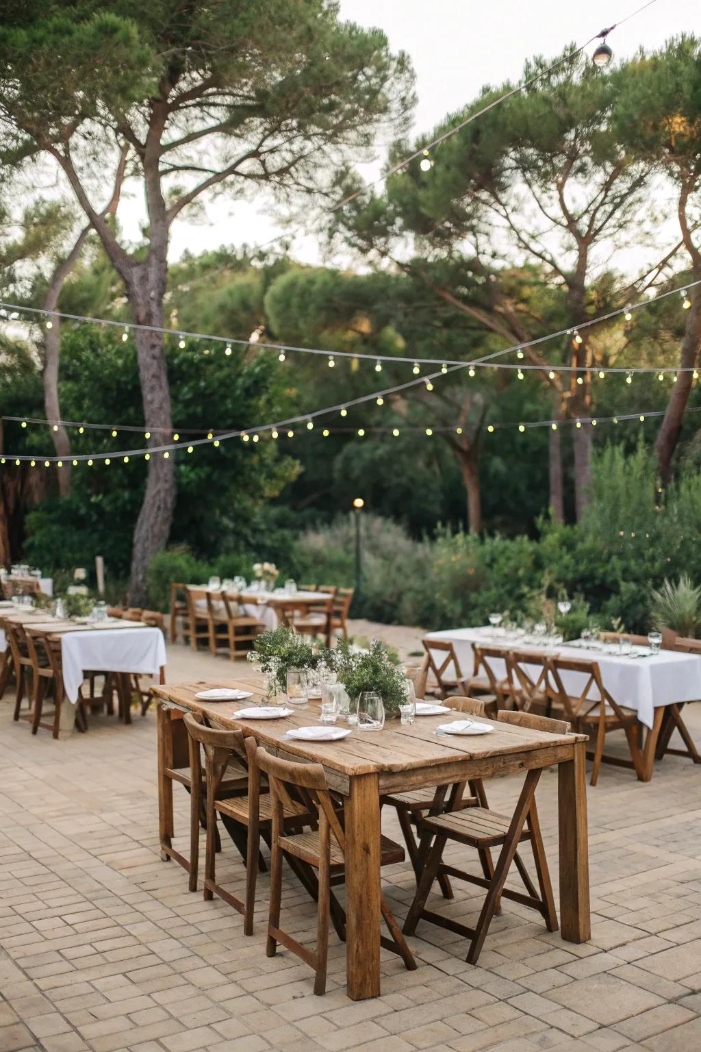 Charming country wooden accents.