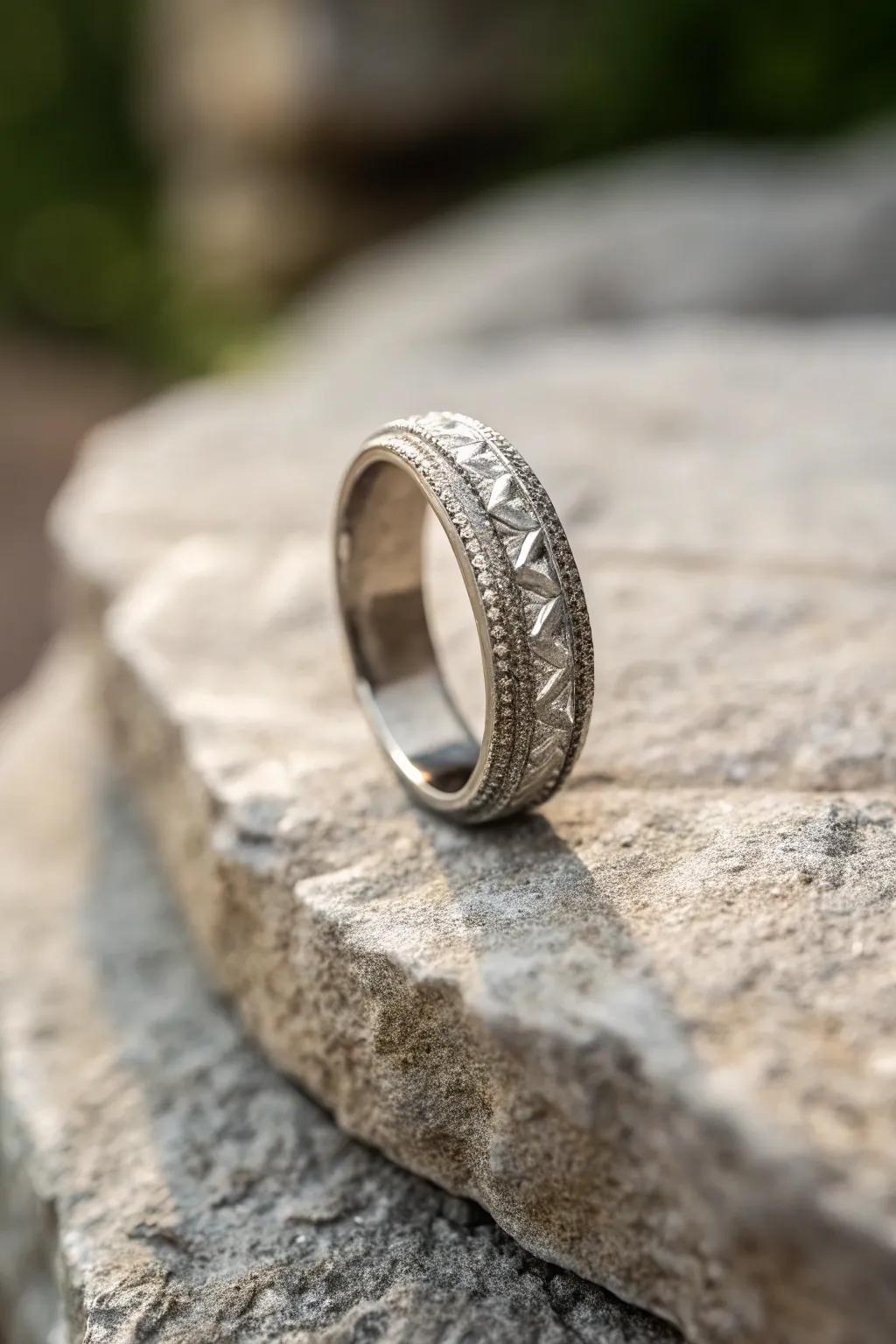 An etched circle that delivers a unique and muted elegance.