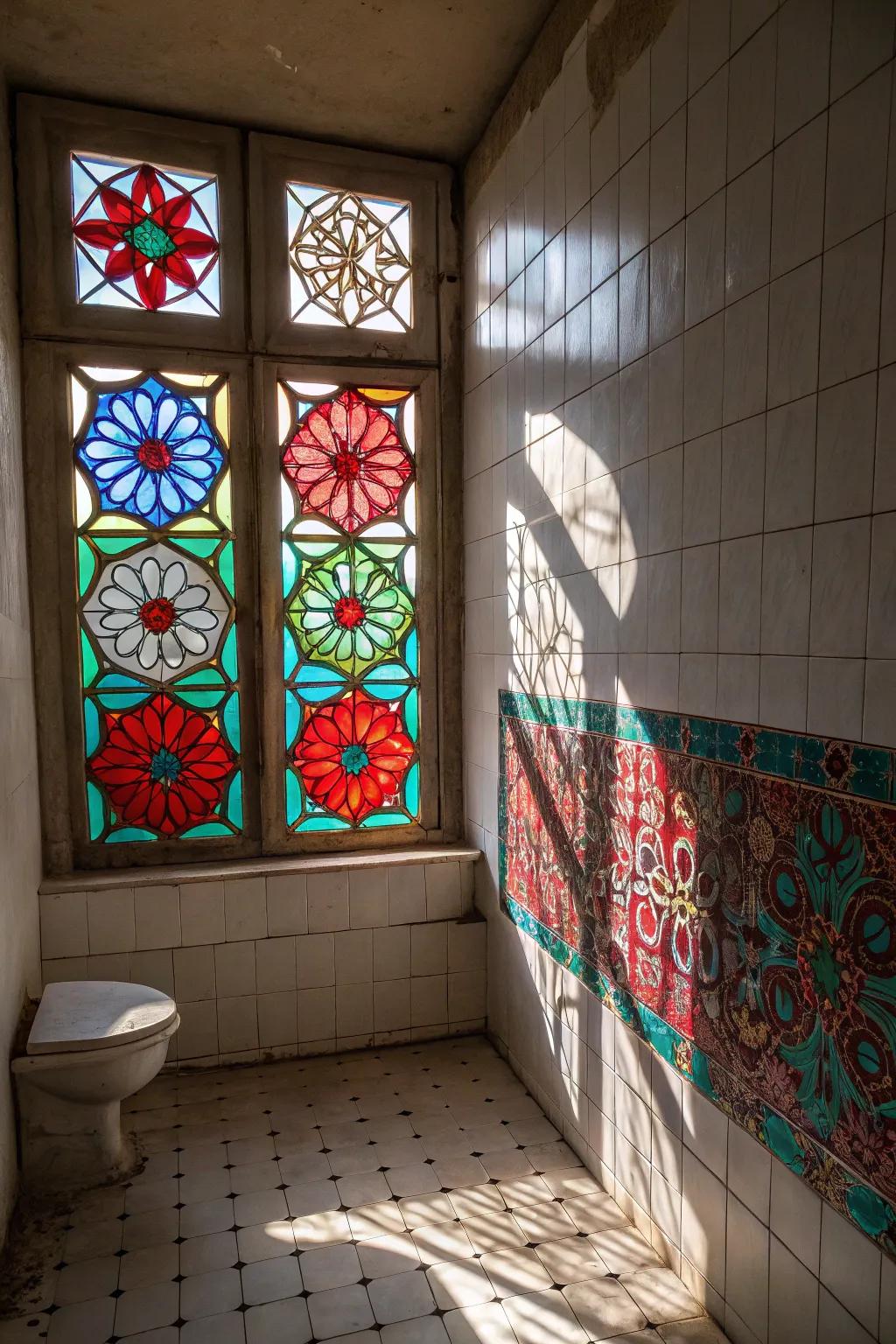 Tinted glass contributes an artistic element to your area.