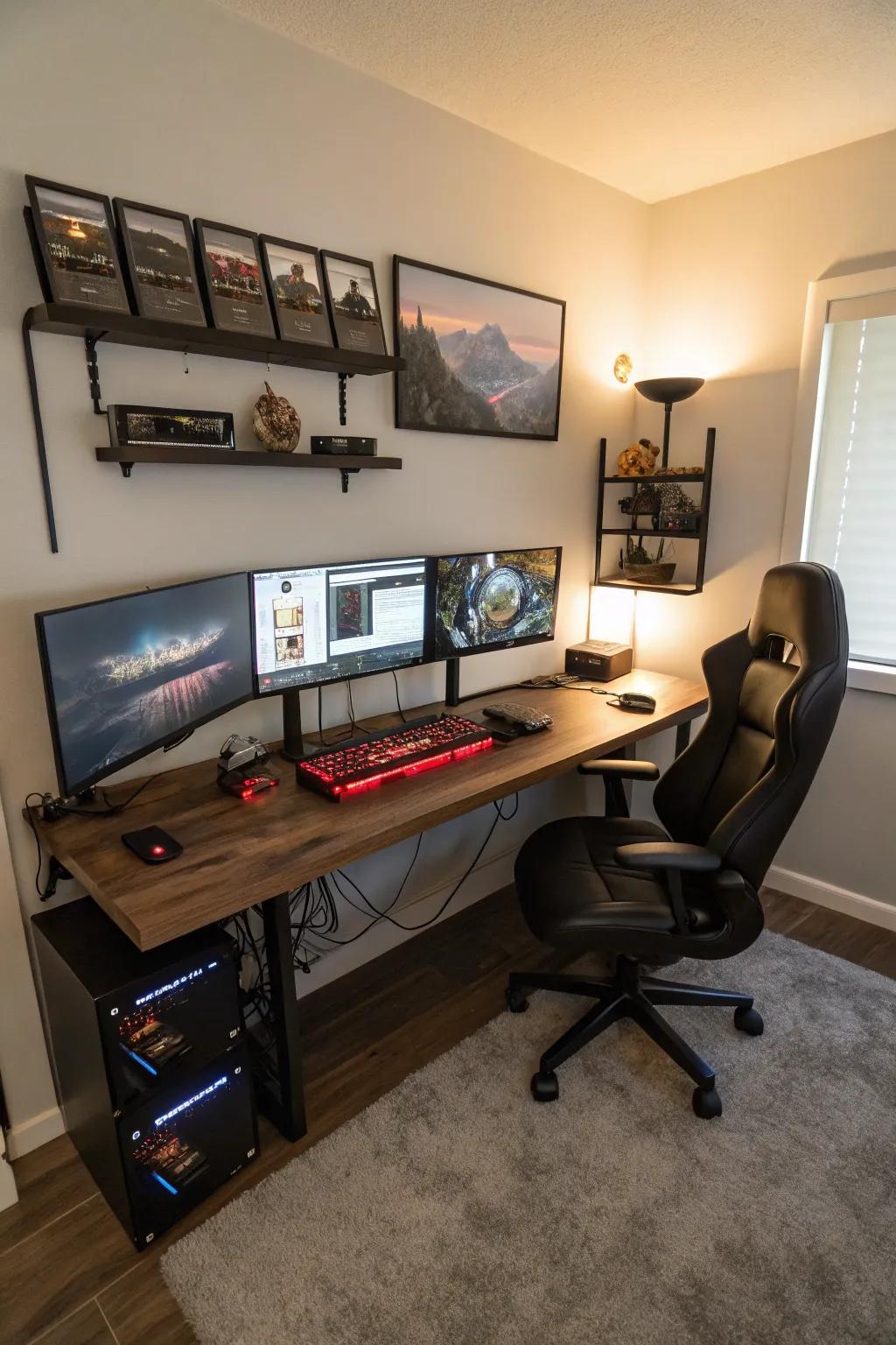 Wall-mounted monitors provide a smooth and space-efficient alternative.