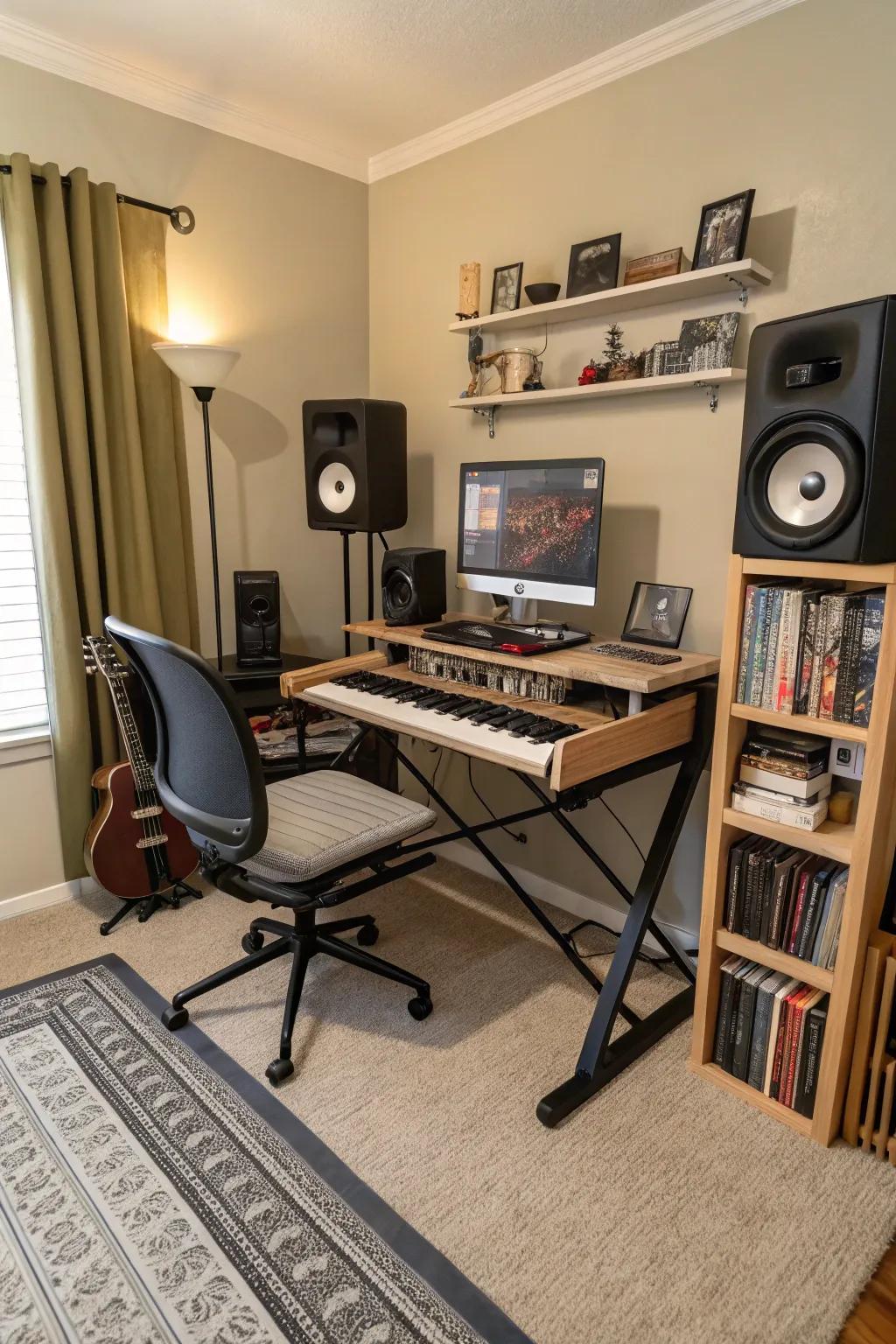 Adaptable furniture provides flexibility to your studio blueprint.