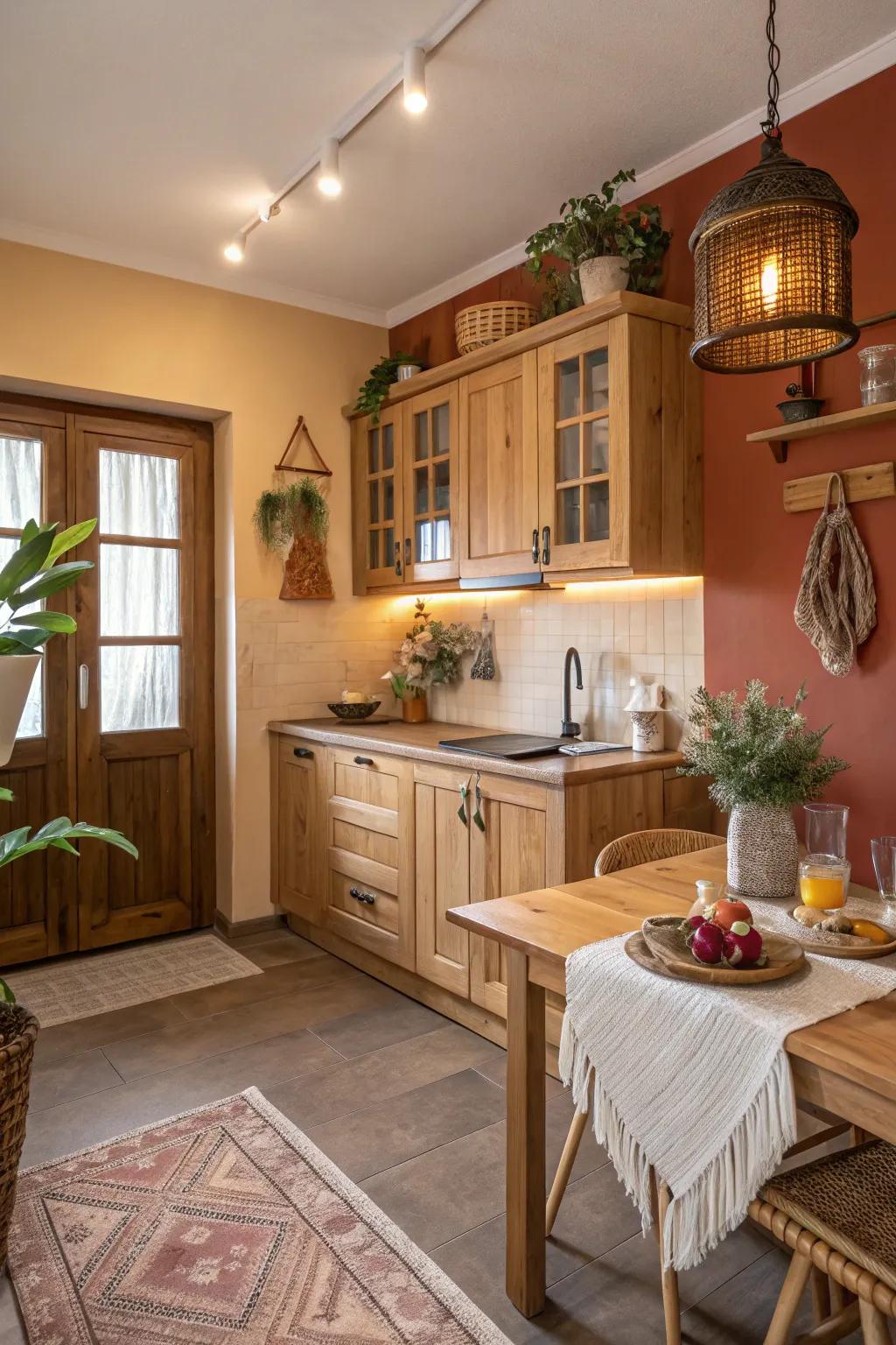 Organic timber tones infuse warmth into any paint spectrum.