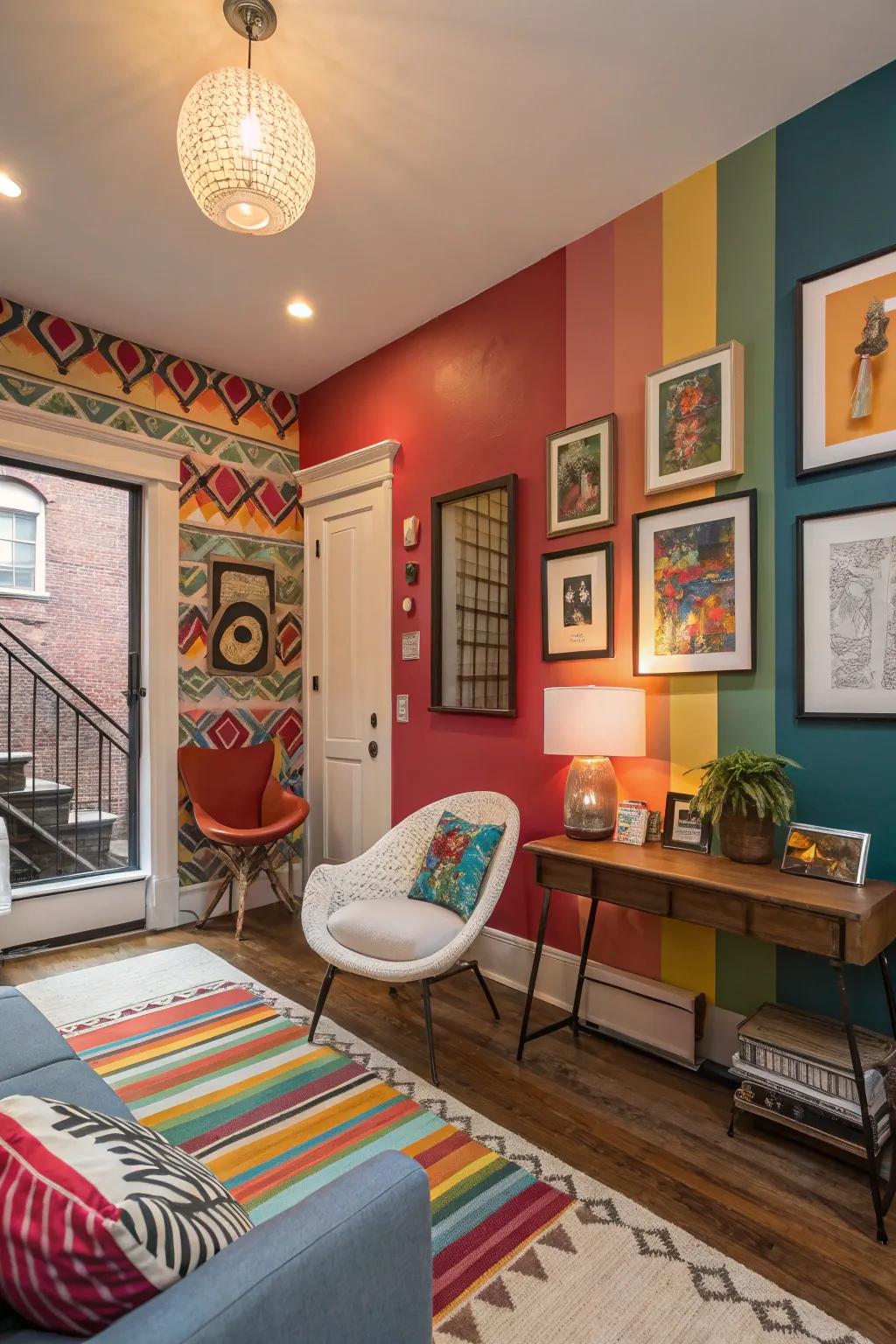 Wall decor adds personality and depth to small spaces.