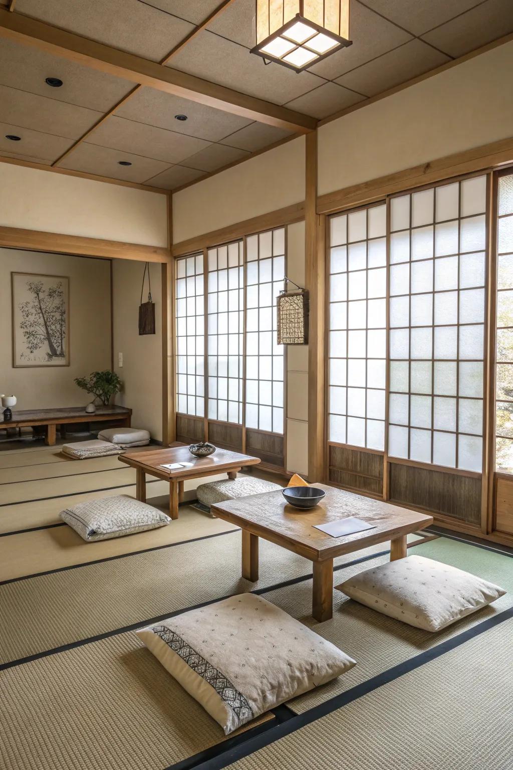 Simplicity promotes a tranquil atmosphere.