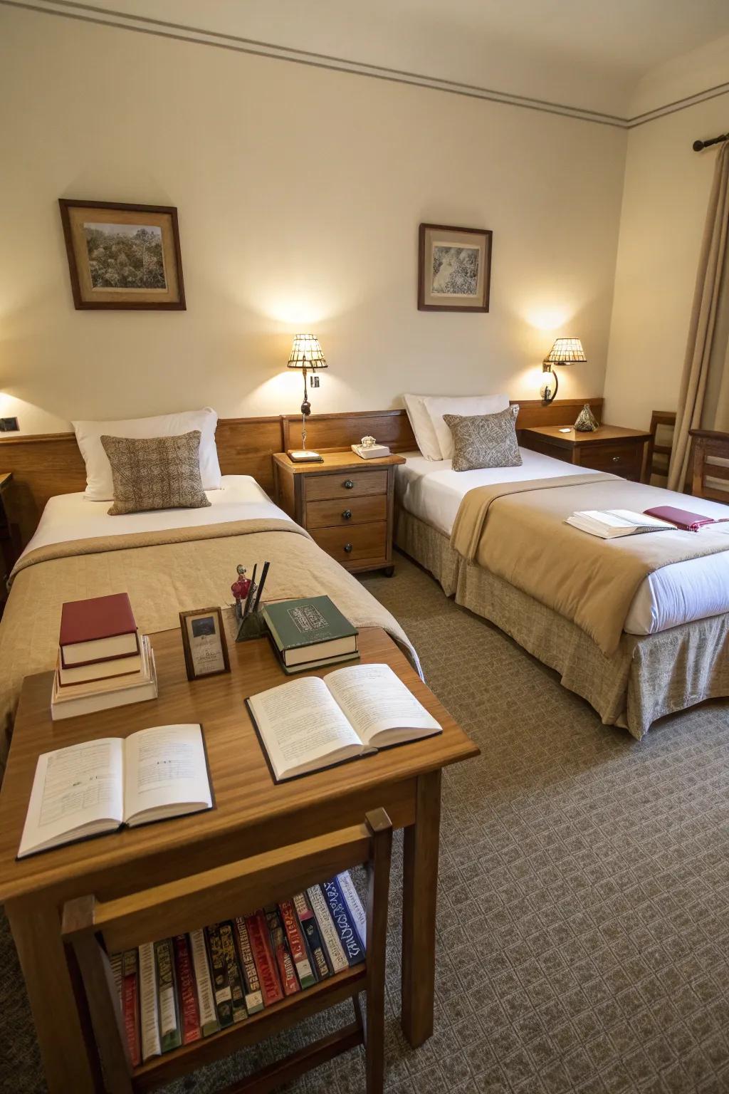 Symmetrical arrangements offer balance, allowing distinct styles to coexist harmoniously.