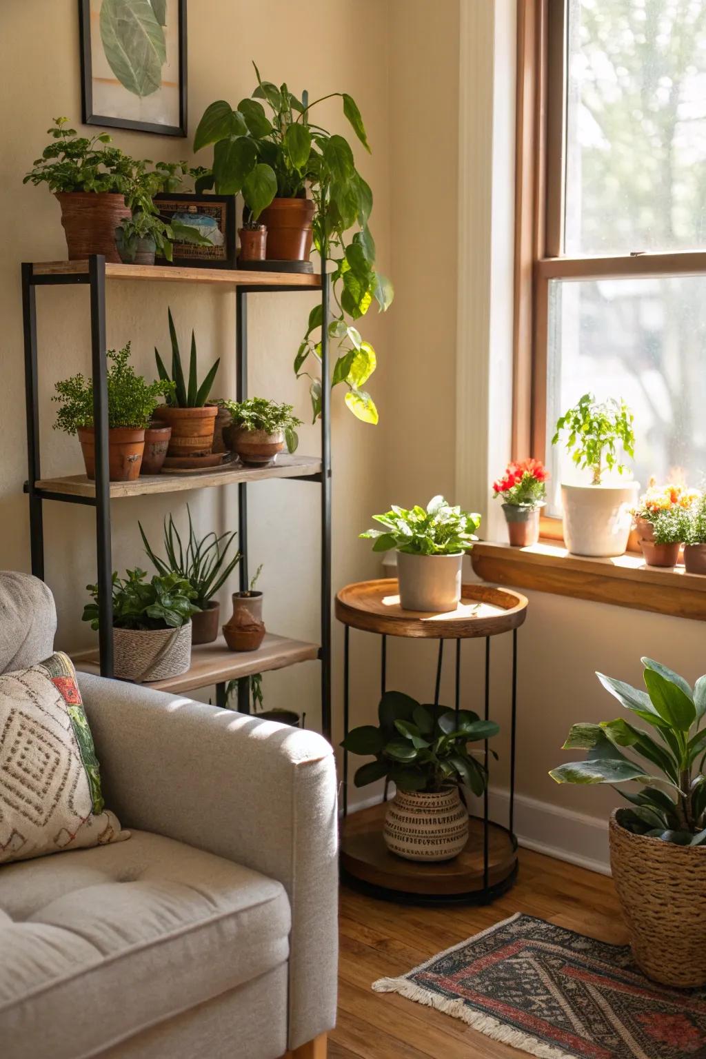 Verdant touches infuse vitality and vigor into any area.