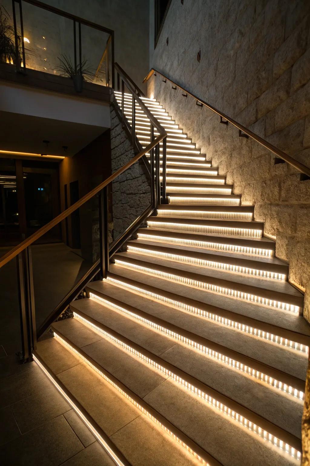LED strips offer a sleek and modern lighting solution.