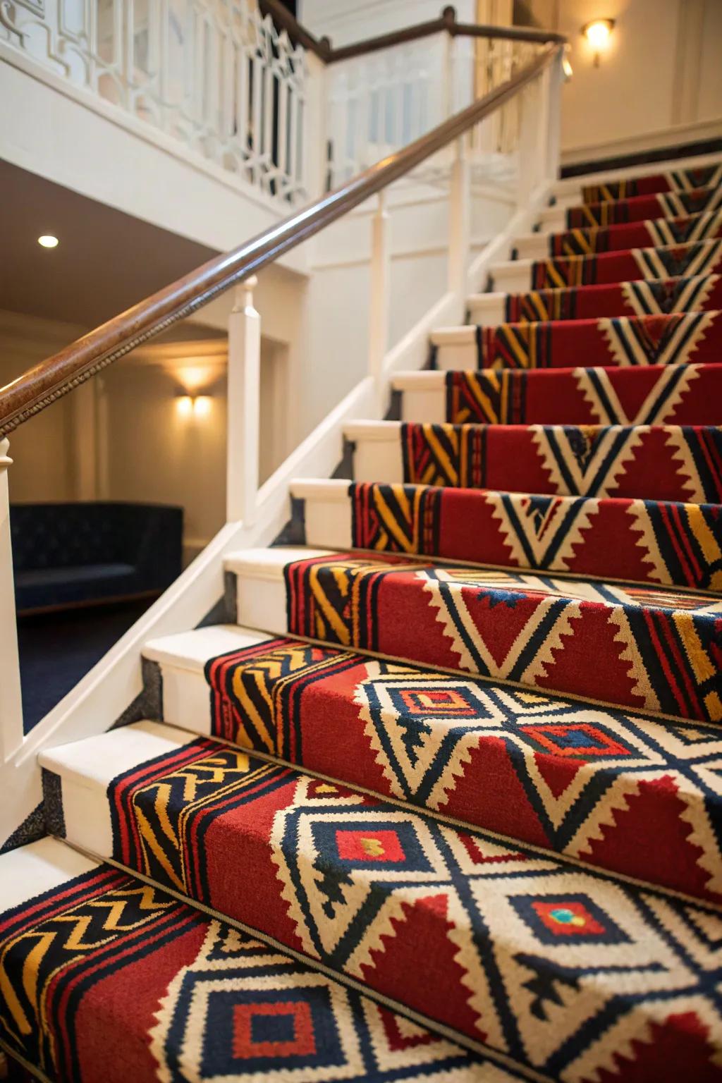 Patterned designs transform ordinary steps into extraordinary features.