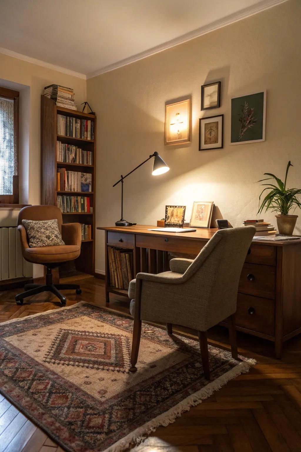 Carpets can define spaces while introducing texture and warmth.