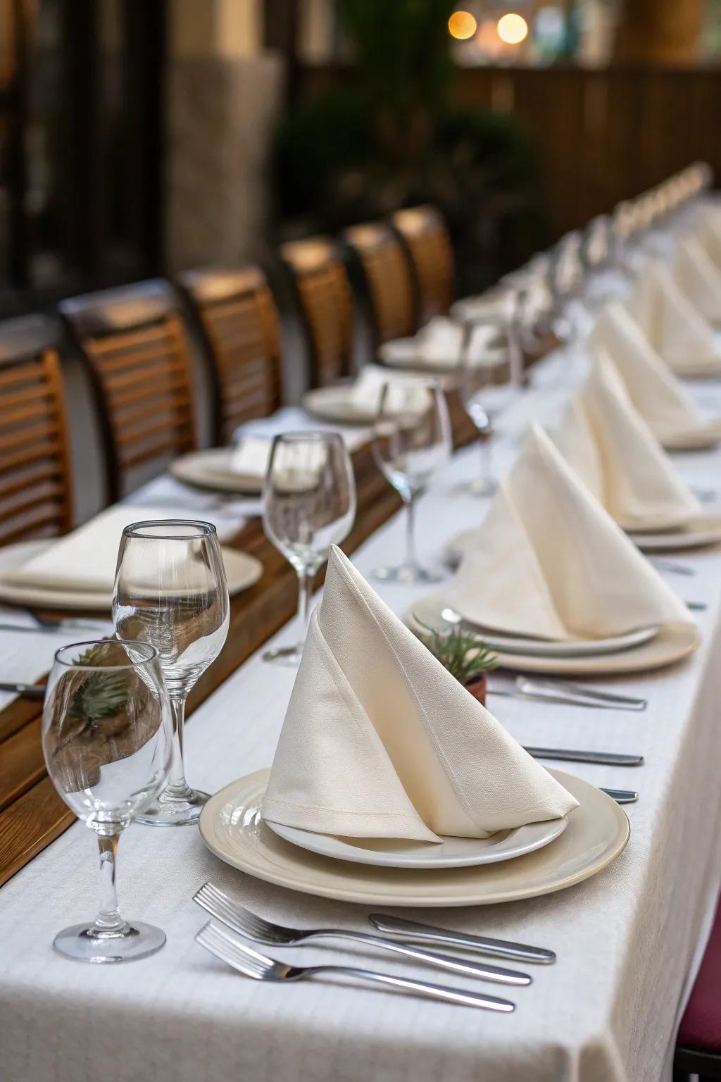 Traditional tablescape showing classic symmetry.