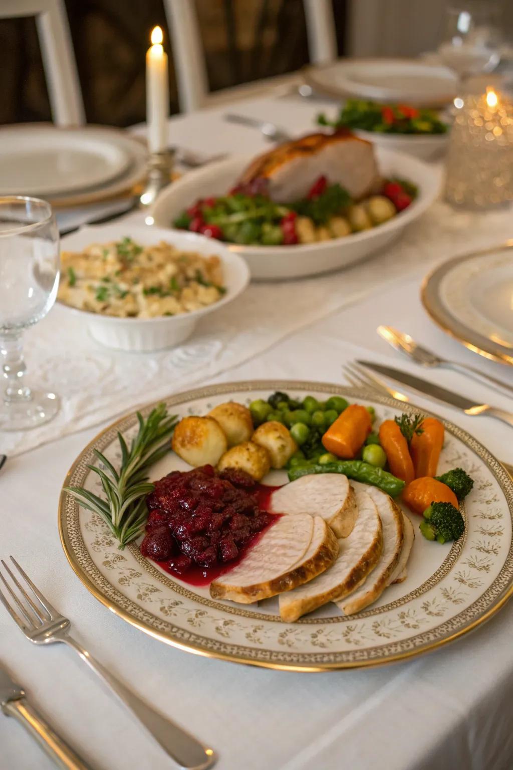 Sophisticated table settings elevate your buffet's appeal.