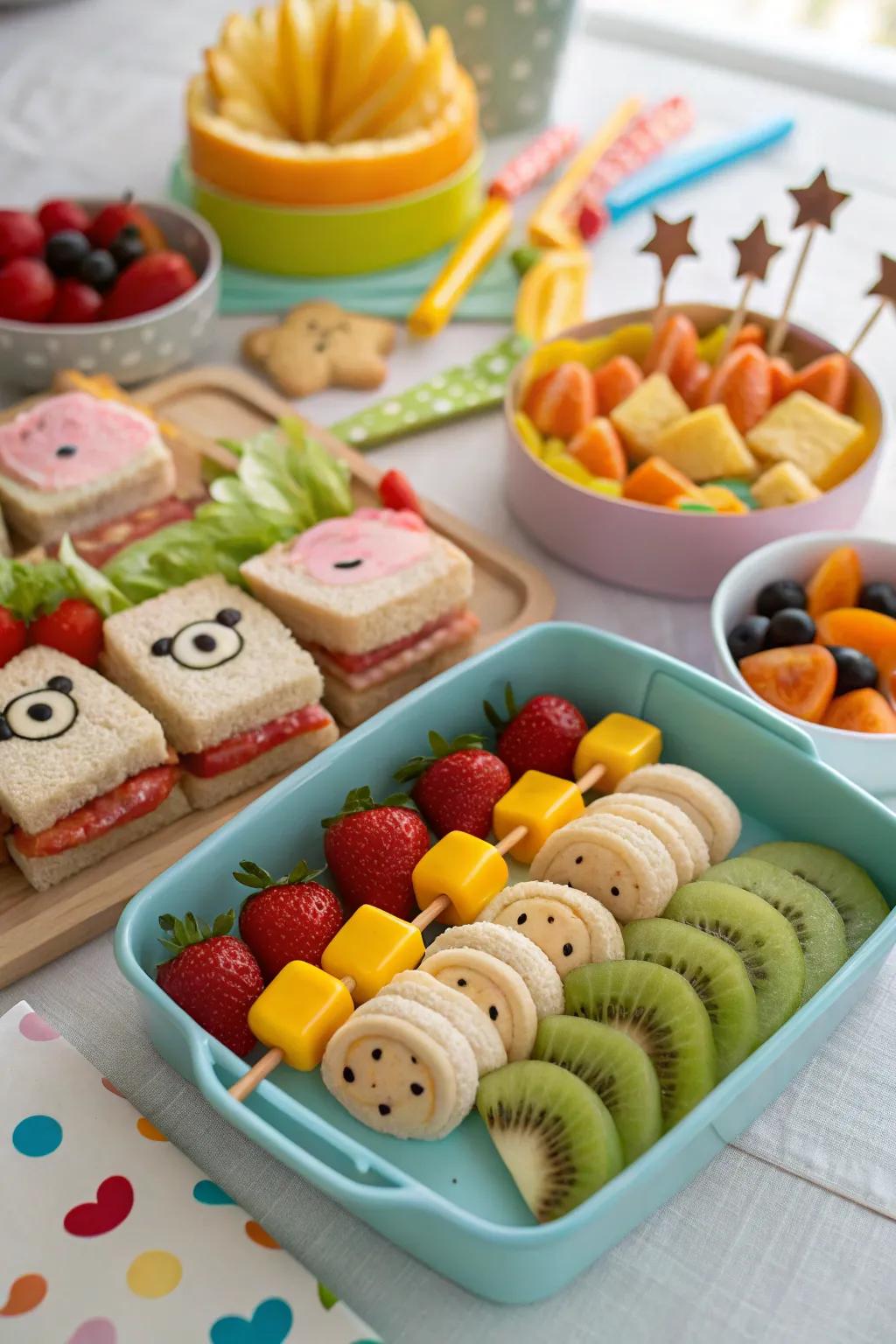 Themed snacks that toddlers will like that include fun and tasty treats.