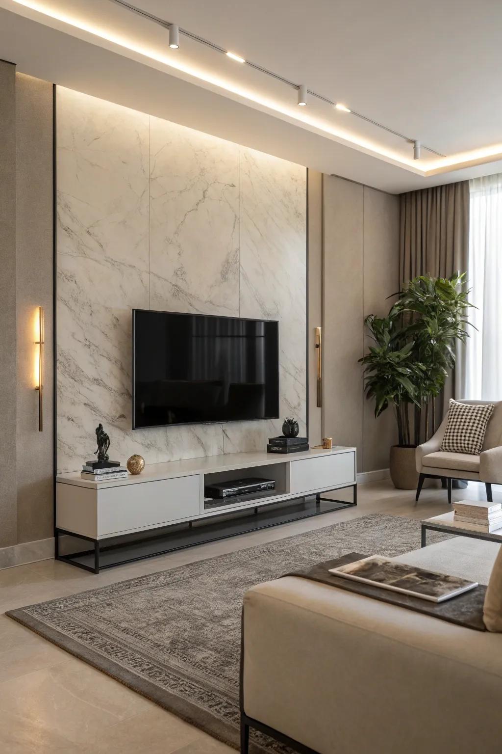 Create a modern appearance with a minimalistic floating frame for your TV.