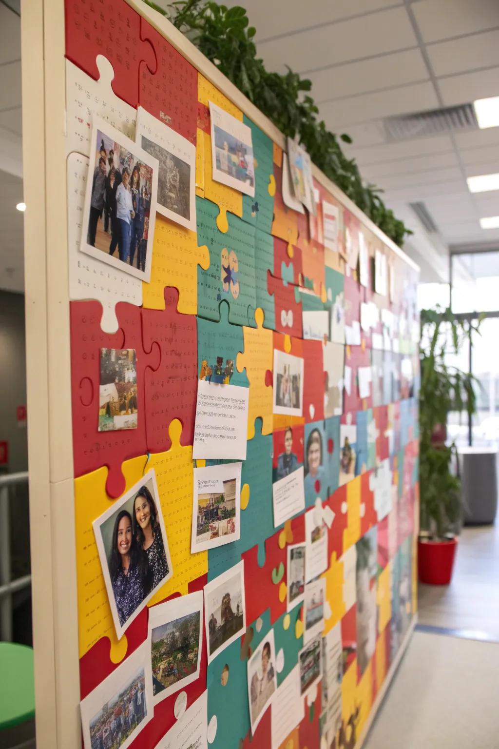 Each puzzle piece unites the team.