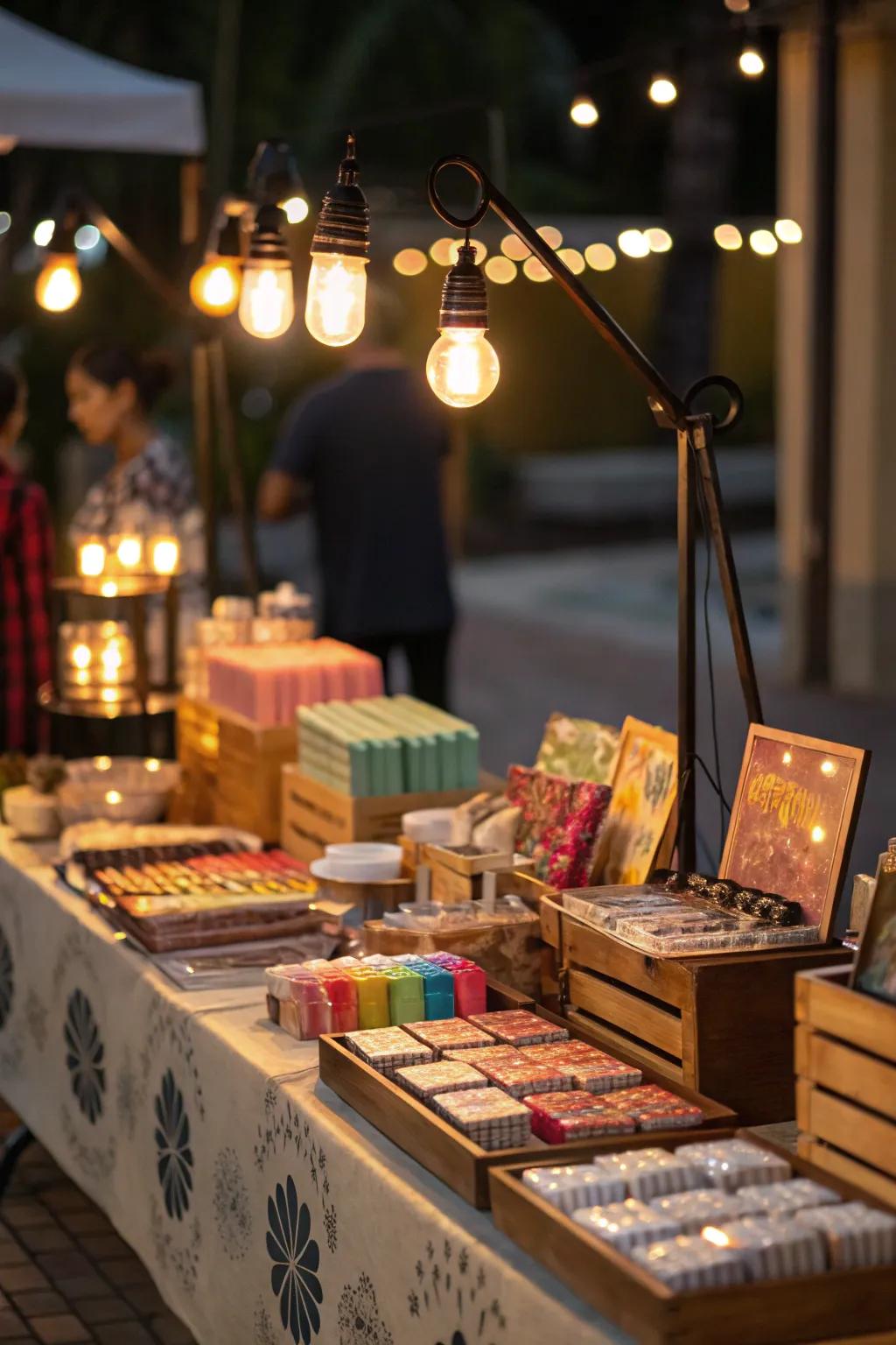 Strategic lighting highlights and accentuates product features.