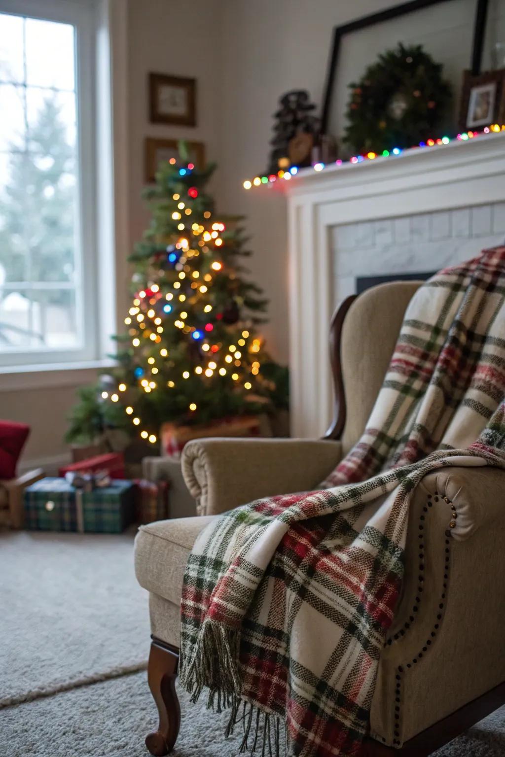 Plaid textiles add warmth and vintage style to your decor.