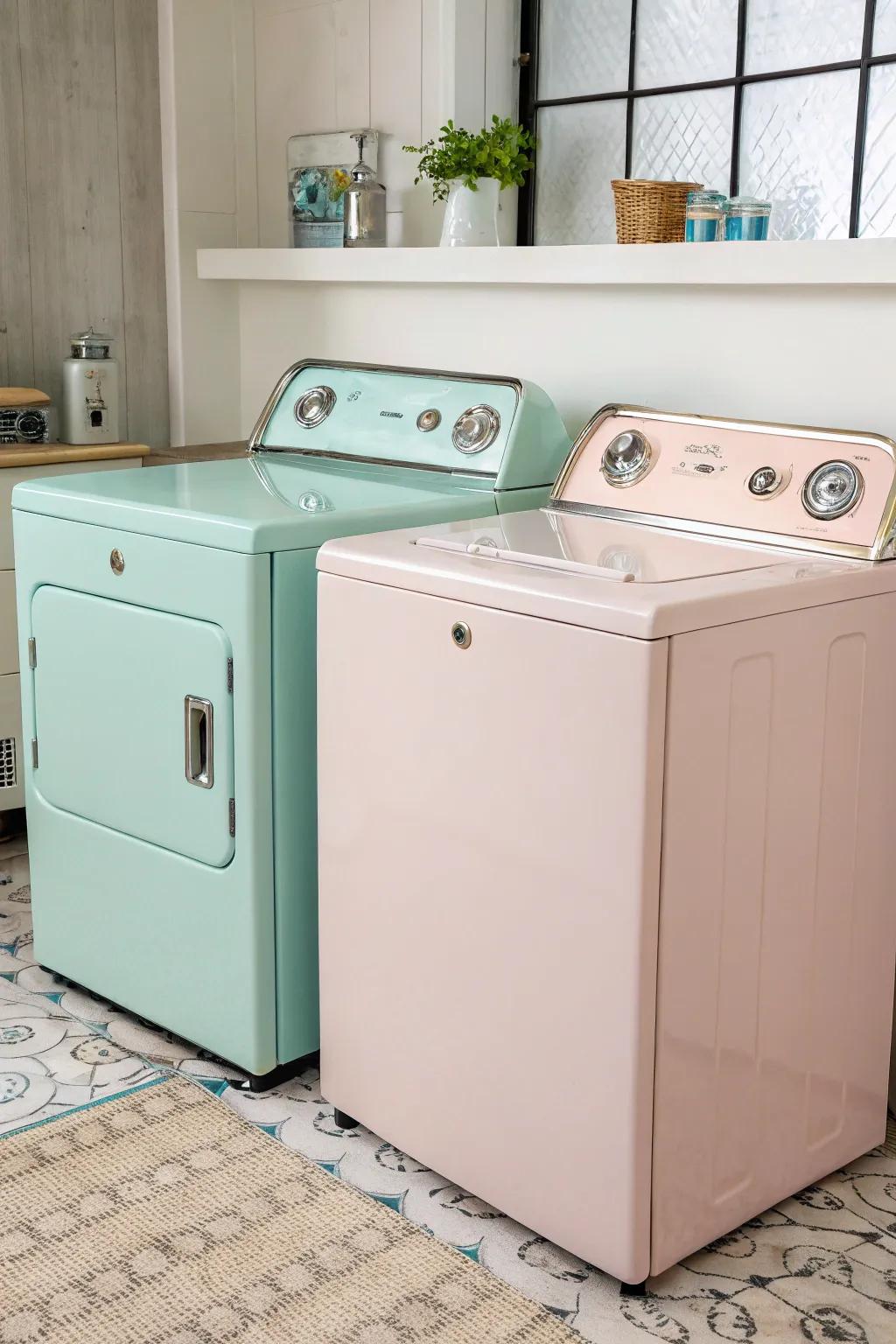 Appliances evoking a retro feel that seamlessly merge classic aesthetics with modern practicality.