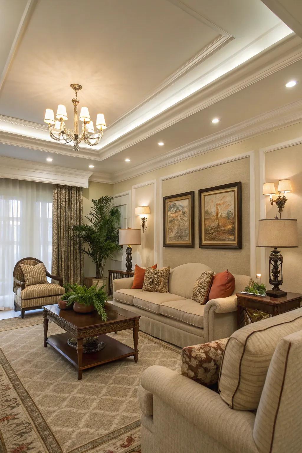Give your space a refined finish with crown molding.