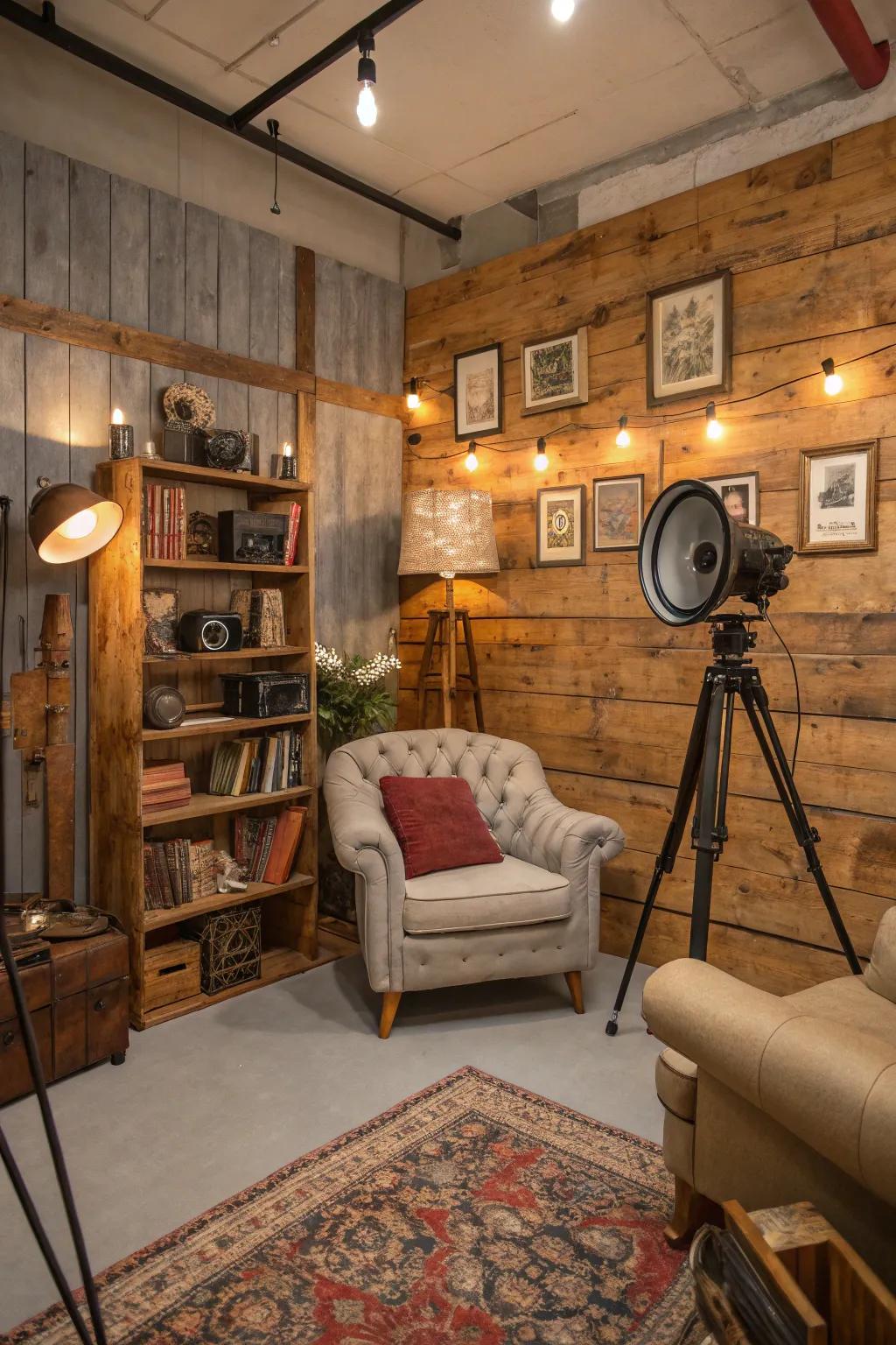 Embrace eco-conscious style with reclaimed wood.