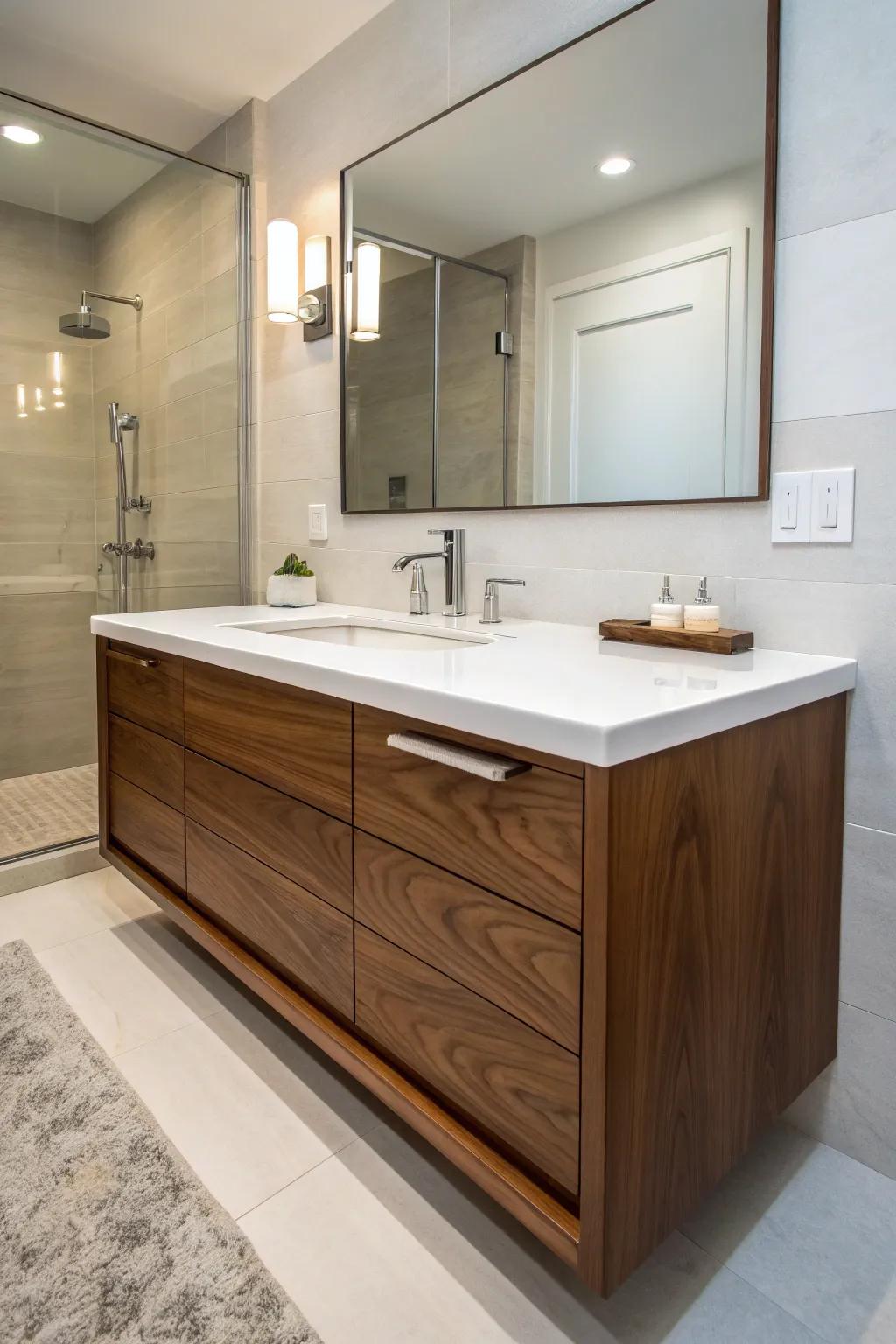 The ideal contrast of chestnut and ivory for a fresh, neat look.