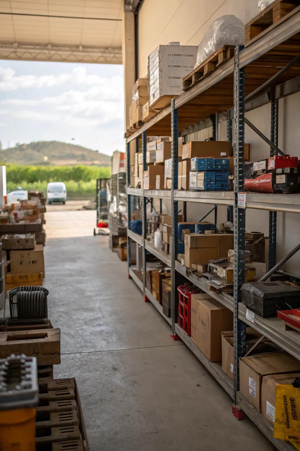 Versatile shelving sizes accommodate a wide variety of storage needs.