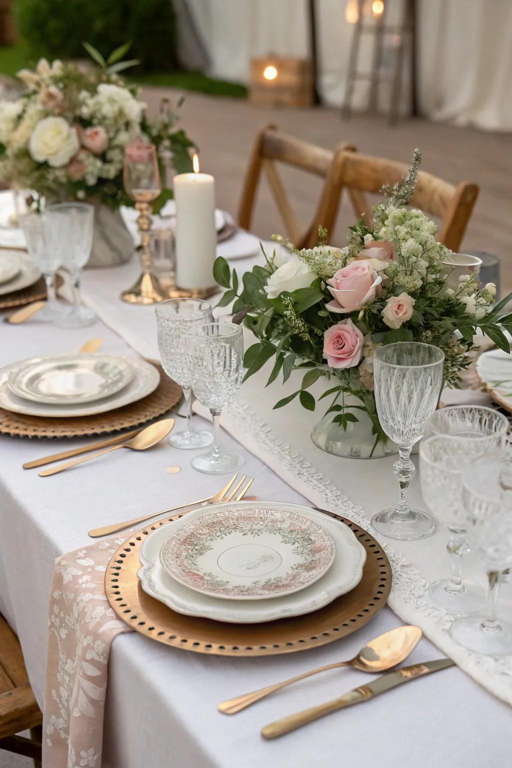 Sophisticated tableware establishes the ambiance for your gathering.