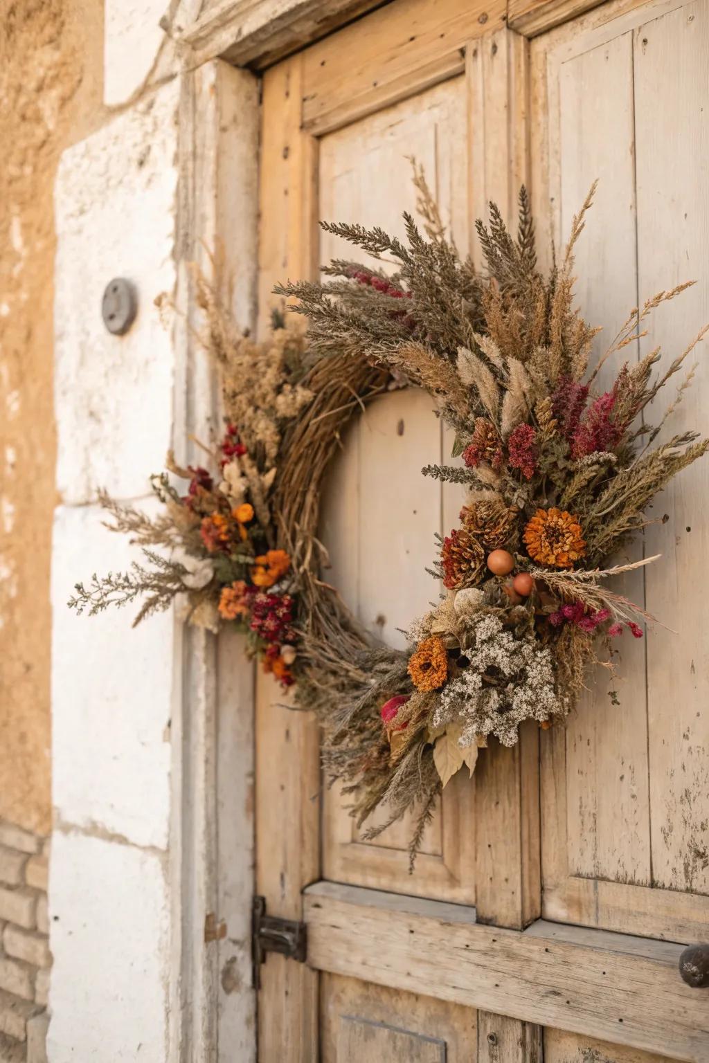 An enchanting garland that introduces warmth to any threshold.