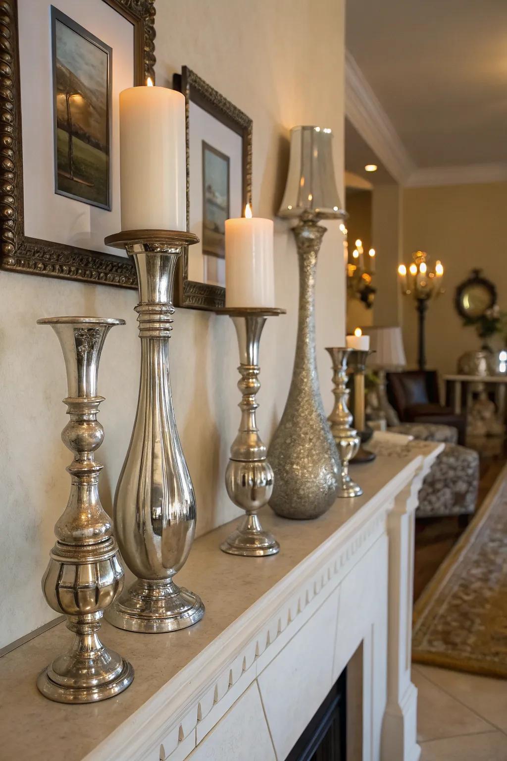 Enhance the shine with metallic touches in your home styling.