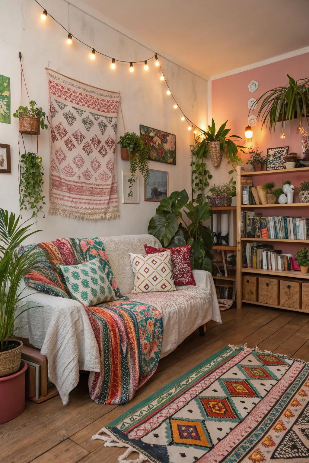 A free-spirited hideaway loaded with color and vibrancy.