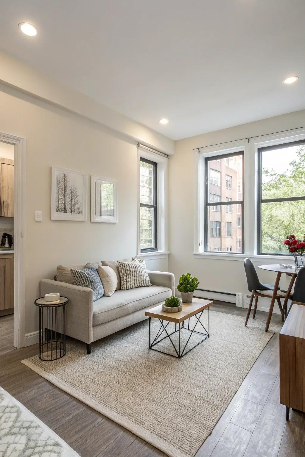 Minimalist design keeps your area calm and uncluttered.