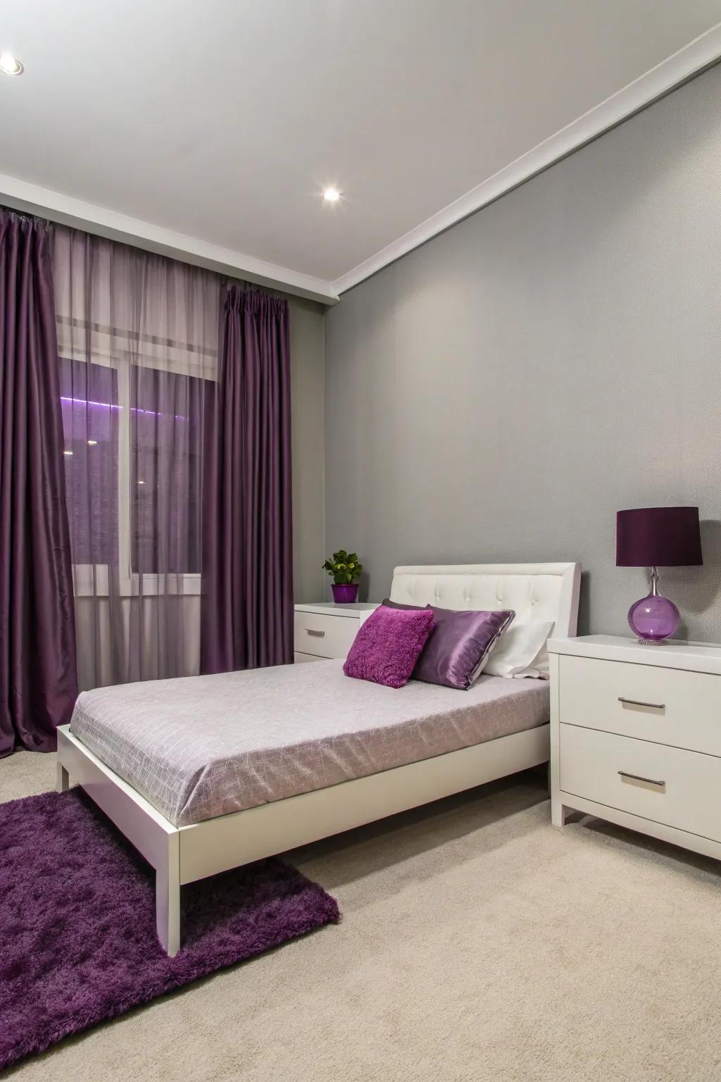 Modern meets purple elegance.