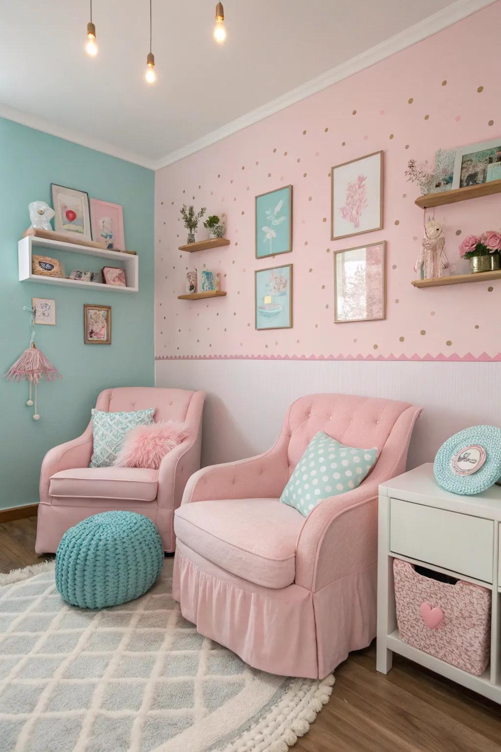 Soft tones generate a calm and expansive atmosphere.