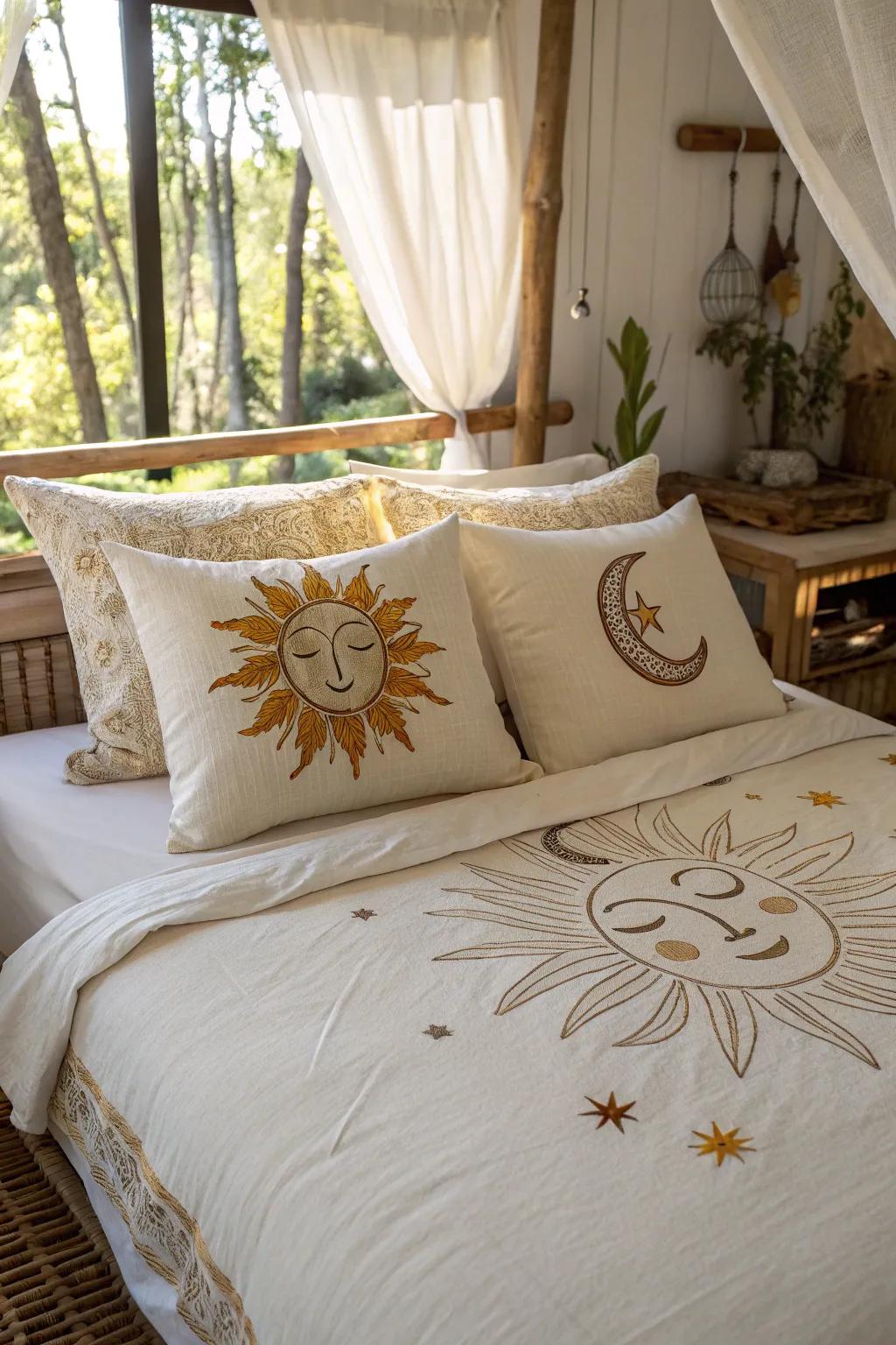 Celestial symbols for a balanced aesthetic