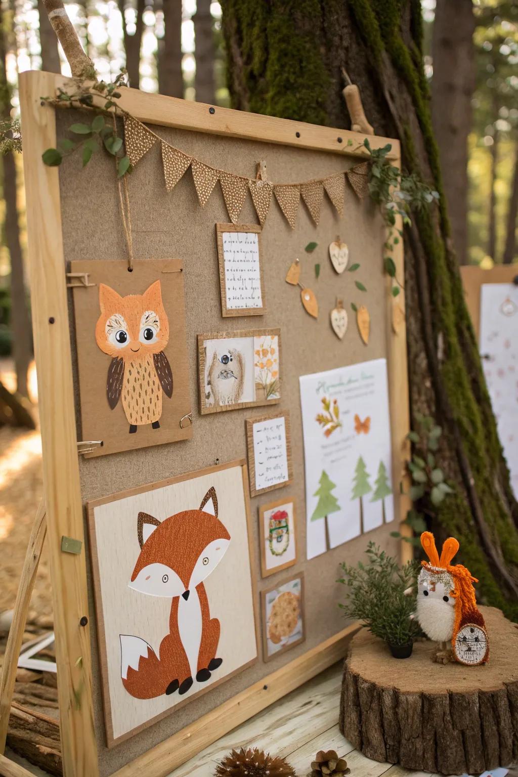 A delightful sylvan scene showcasing charming forest creatures.