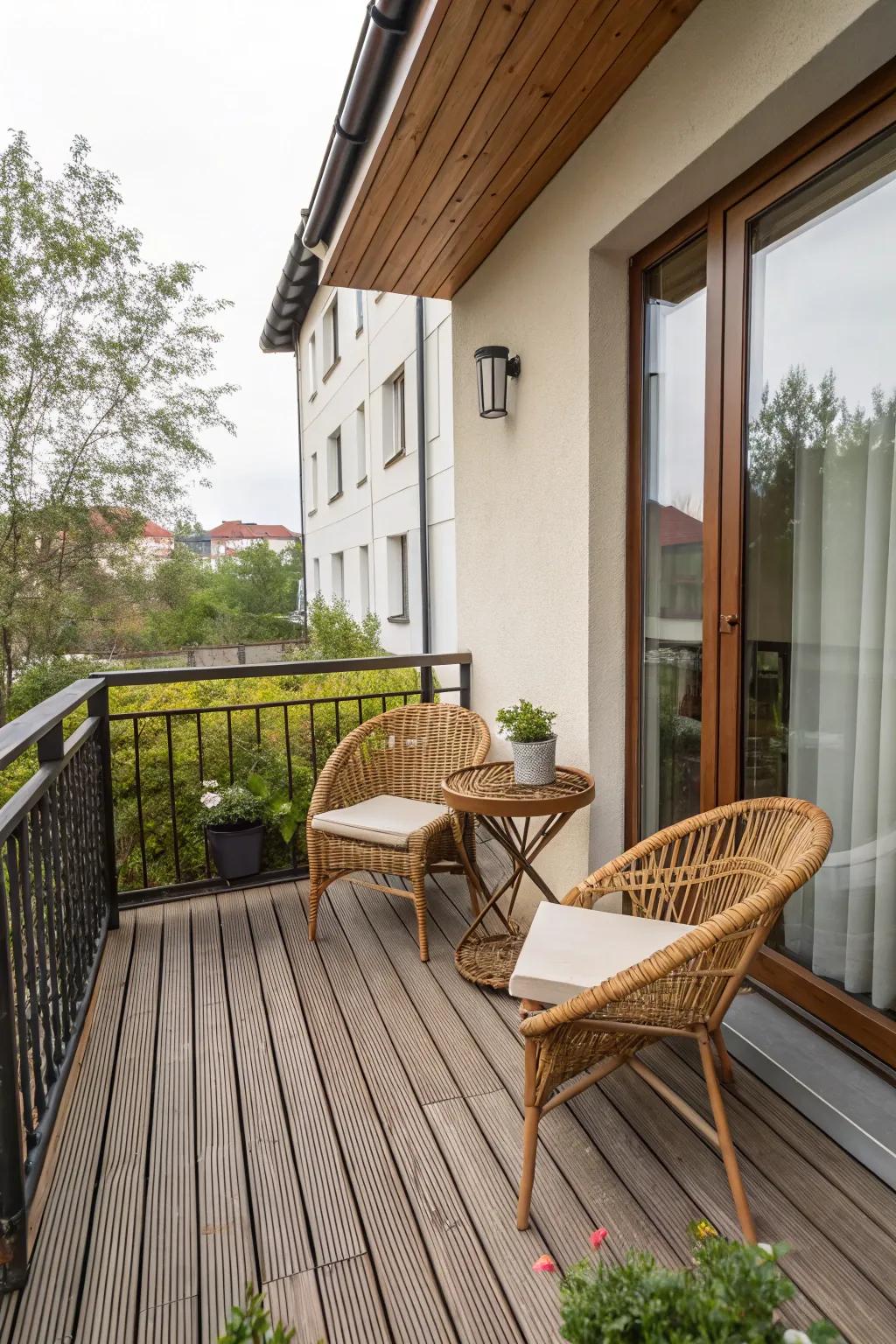 Natural textures imbue your patio with warmth and character.
